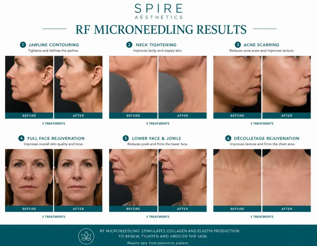 RF Microneedling Skin tightening Belper results