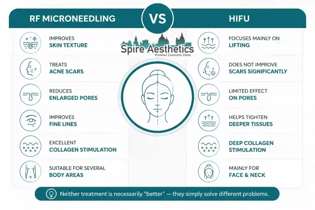 RF Microneedling vs HIFU: Which Treatment Gives Better Results Belper?